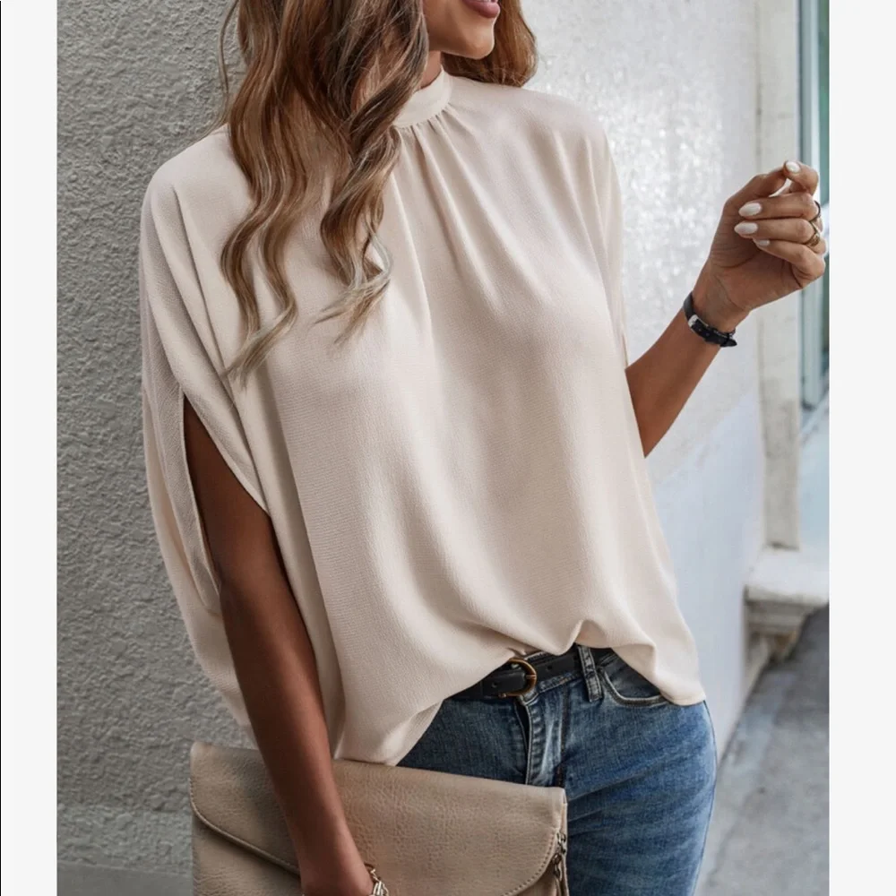 Boho Oversized Loose Fit Dolman Sleeve Top Blouse GREEN - Picture 7 of 14